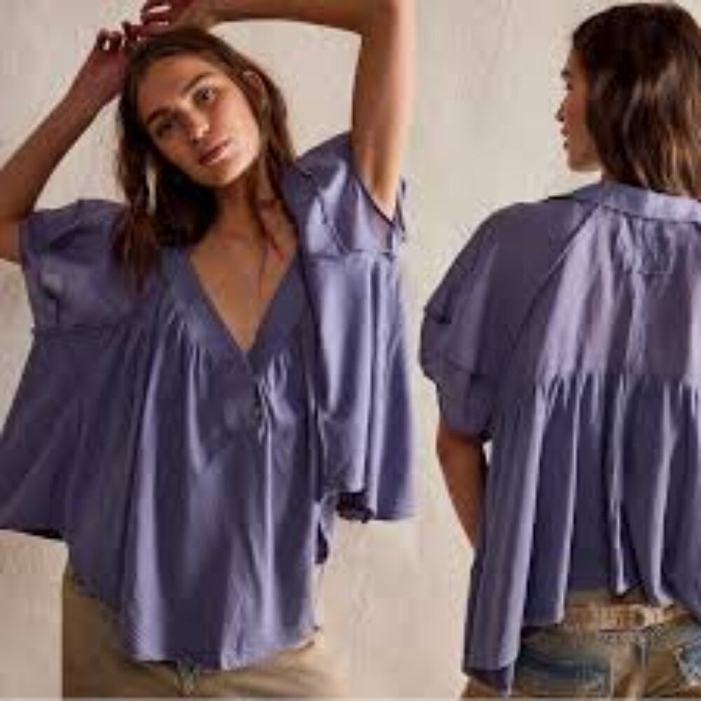 Free People Sunray Babydoll Top‎ - New
